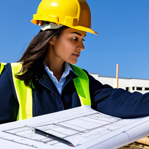 Home 18 **
"A professional female architect, fully clothed in a modest business casual outfit, is reviewing blueprints on a construction site. She is wearing a hard hat and safety vest. Background shows a half-built modern building under a clear sky. Perfect anatomy, correct proportions, natural pose, well-formed hands, proper finger count, natural body proportions. Safe for work, appropriate content, professional, family-friendly."
**